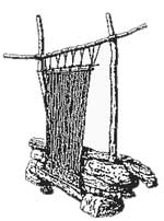antiker Webstuhl